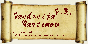Vaskrsija Martinov vizit kartica